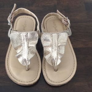 Gold cat & jack sandals. Toddler size 7